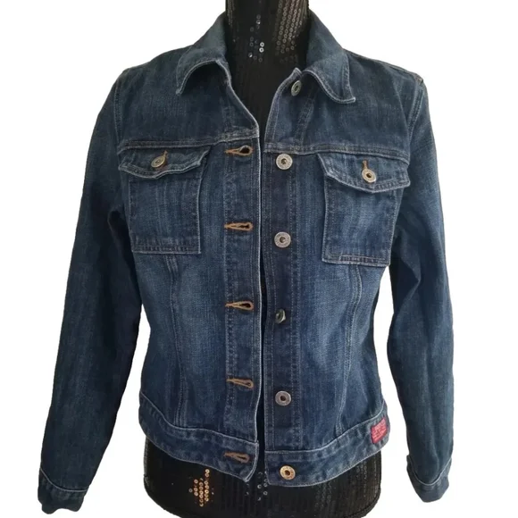SOLD! Guess Vintage Authentic Original Jean Jacket 100% Cotton Women's Size L - Picture 3 of 15